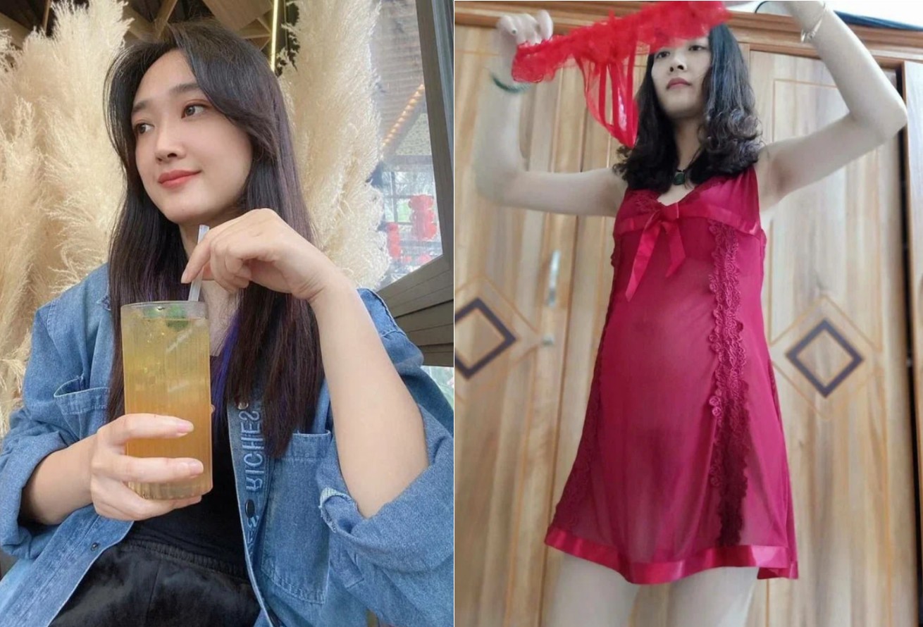Vợ dâm mặc lọt khe để kích thích bím